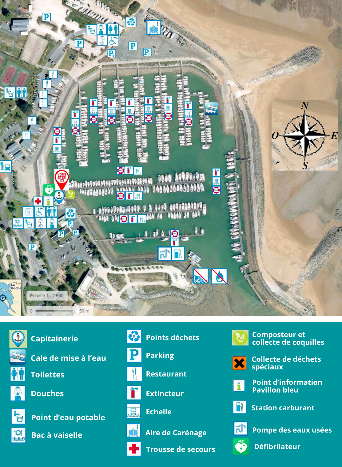 2025 Plan du port Légende zoom