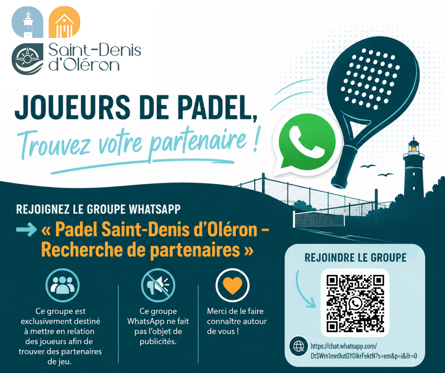 COM Whatsapp padel Saint Denis